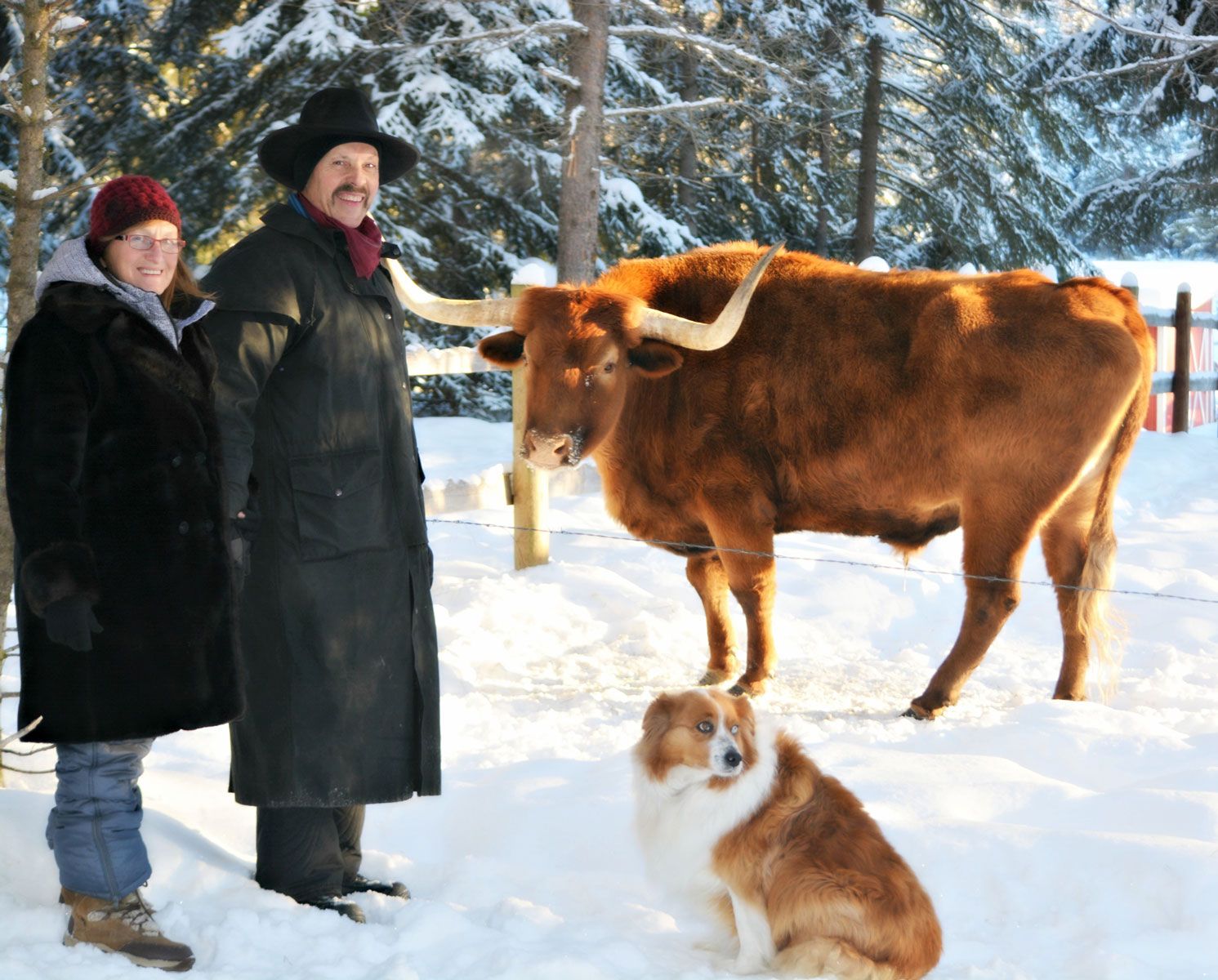 Image of Cripple Creek Horse Ranch owners in Winter